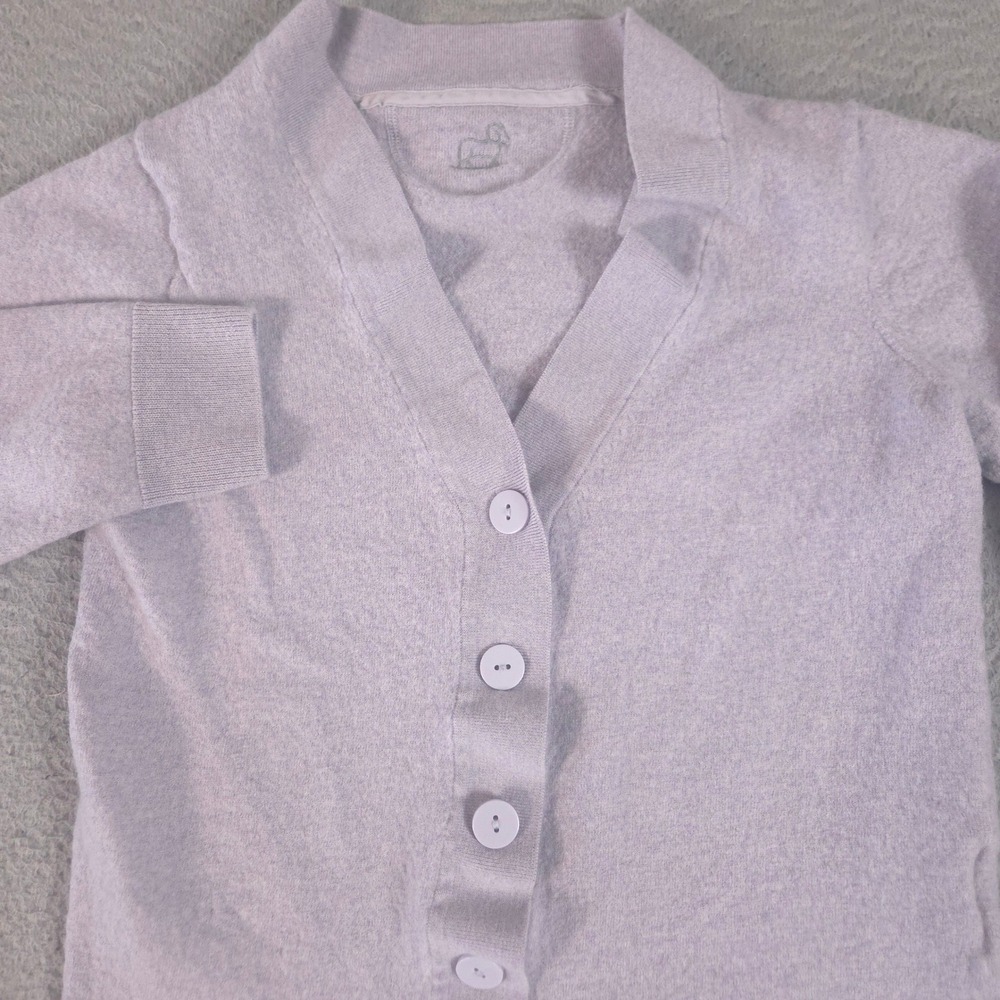 Woolx Sweater Womens Small Lavender Gia 100% Merino Wool Button Front Cardigan